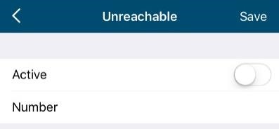Unreachable screen with a toggle fore "active"
