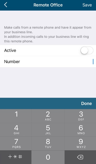 A remote office setup screen