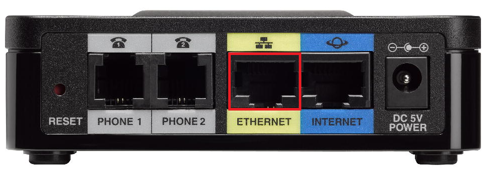 Image showing where ethernet port is 