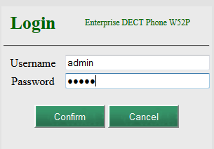 An image of the login page