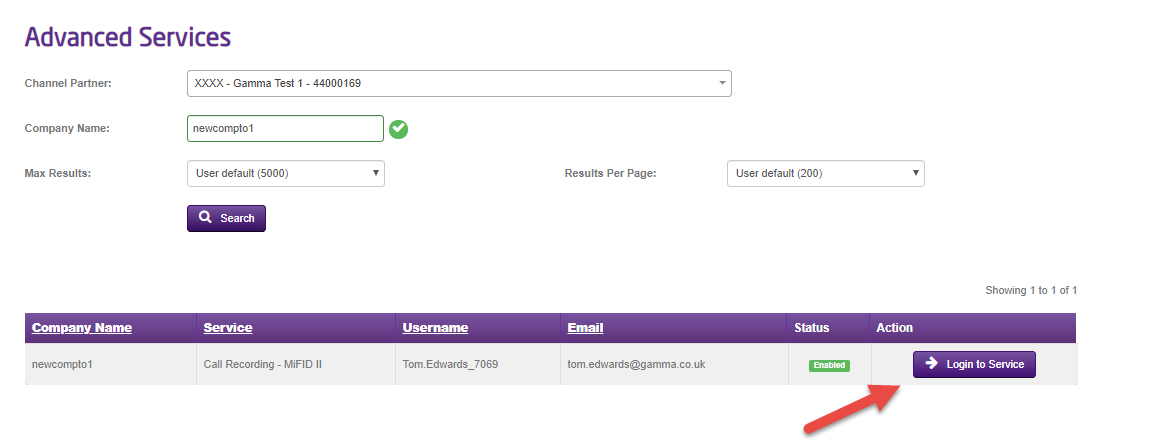 DIsplays the login button