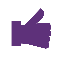 A purple thumb up symbol

Description automatically generated