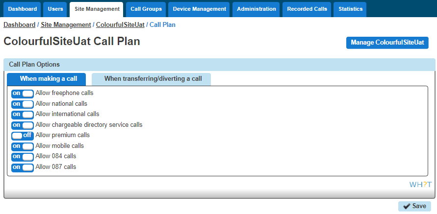 A screenshot of a call plan

Description automatically generated